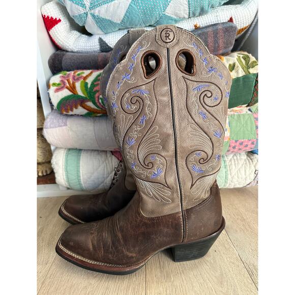Tony Lama Womens Western Boots Size 10 Asena Floral Dtl Style RR2016L Cowgirl - Picture 2 of 9